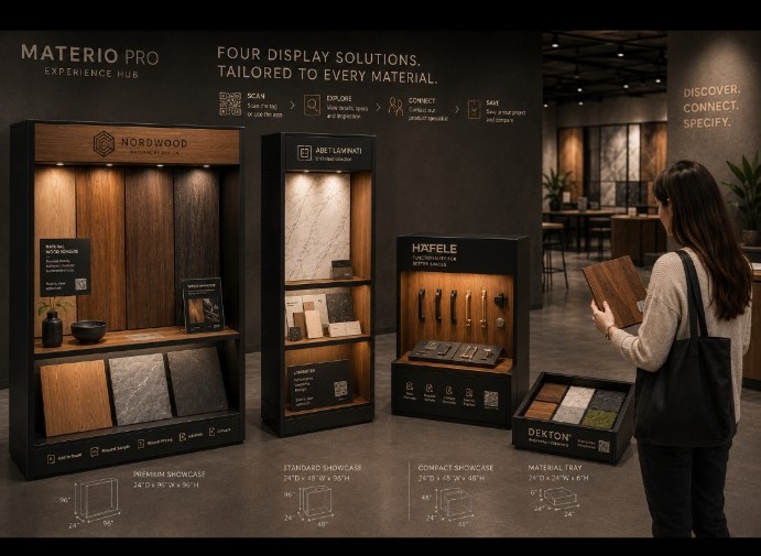 Concept display solutions for different material types