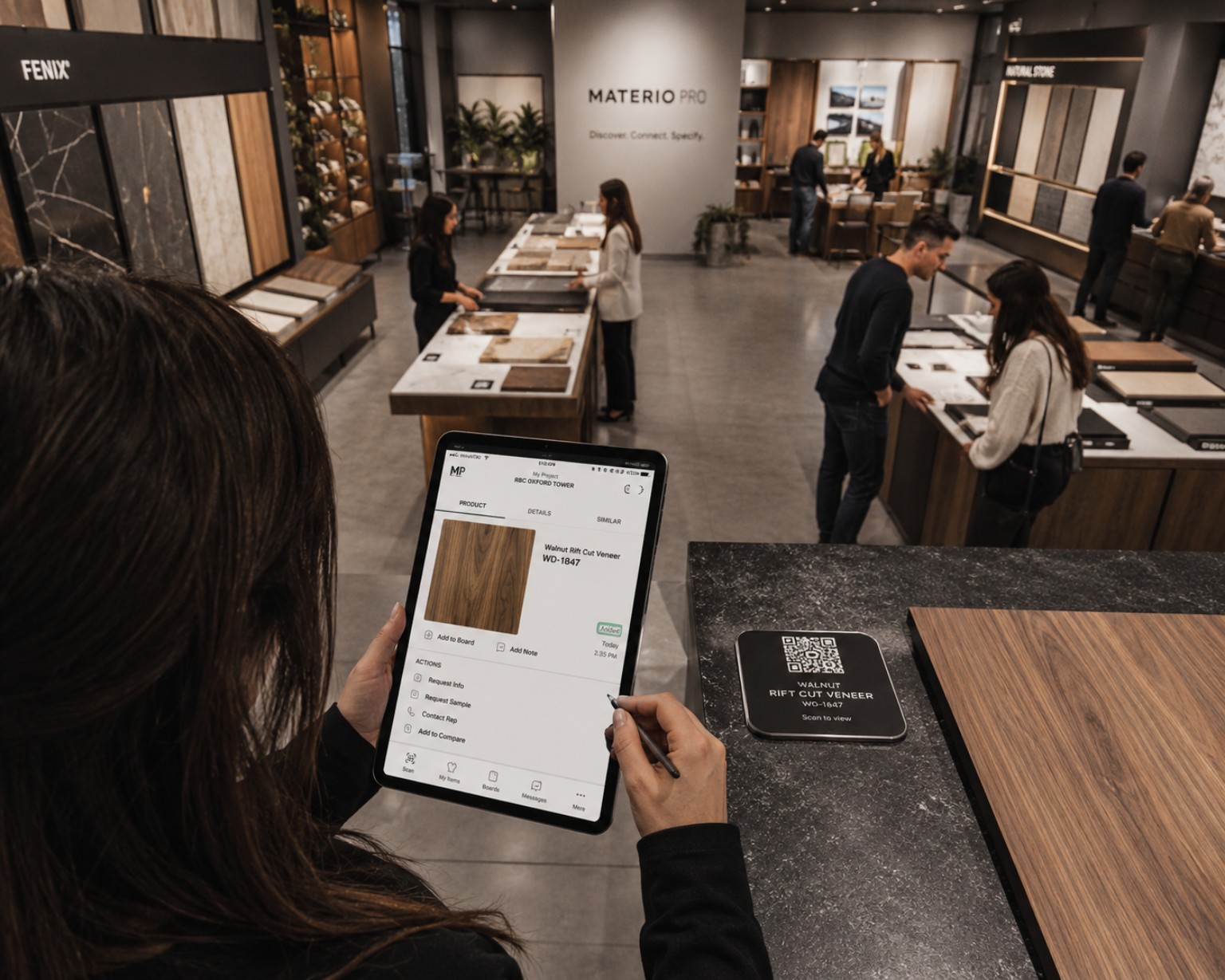 Concept visualization of the MaterioPro Experience Hub