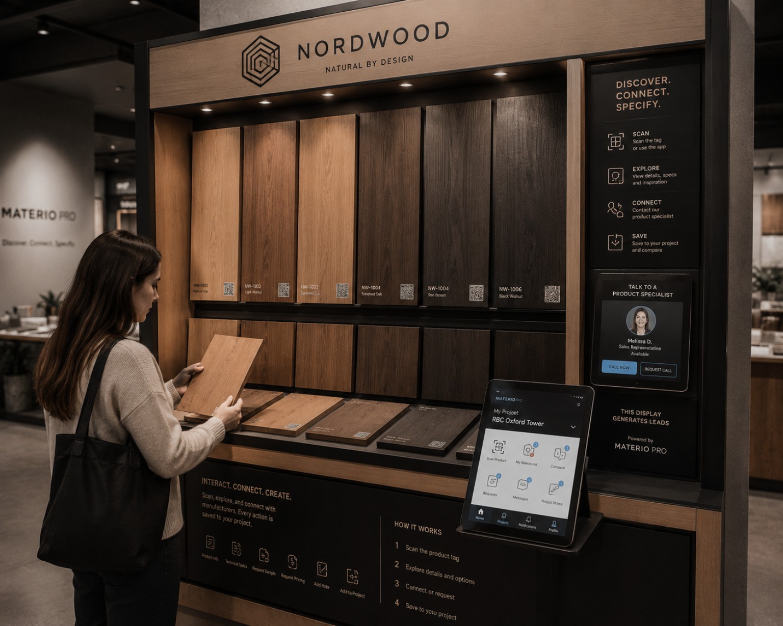 Concept supplier display at MaterioPro